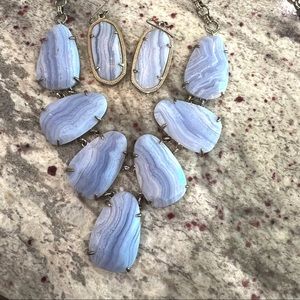 Kendra Scott Blue Lace Agate Set